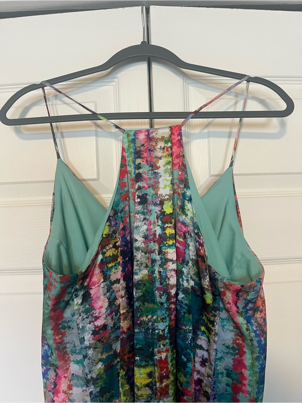 Nicole Miller Multicolor Abstract Print Slip Maxi Dress - Picture 4 of 7